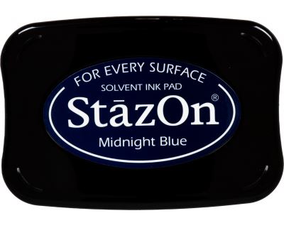 דיו יבש StazOn Solvent Ink Pad - Midnight Blue
